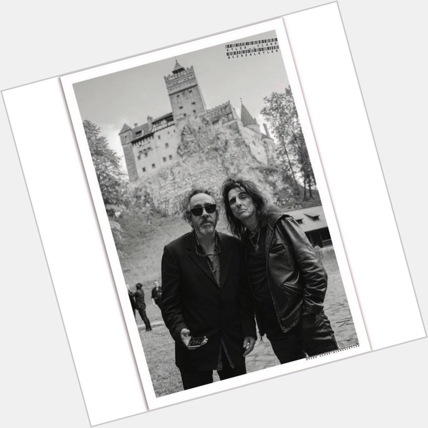 Happy 60th birthday Tim Burton. Photo of Tim and Alice in front of Dracula s castle in Romania by: 