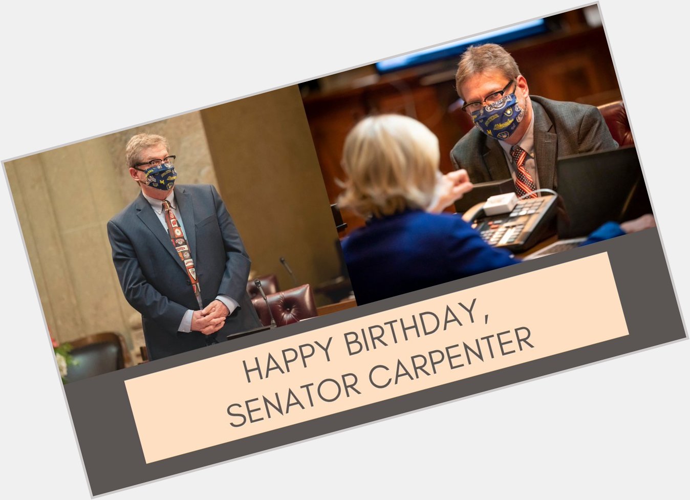 Happy Birthday Sen. Tim Carpenter!  I\m so grateful to serve with you. 