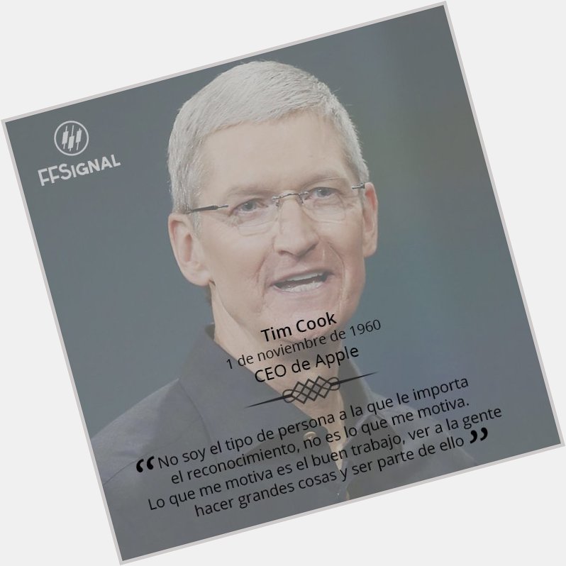 Un día como hoy, pero de 1960 nació el CEO de Apple ¡Happy birthday Mr. !  