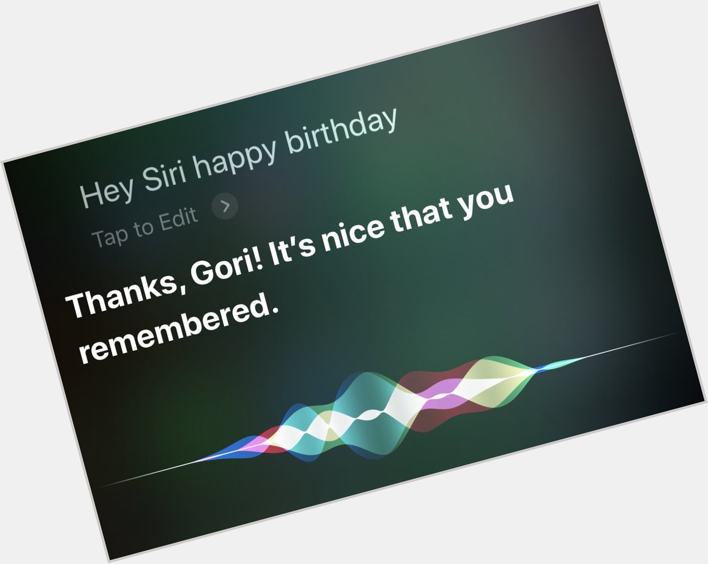 Happy birthday to you Siri! it s been 7 years since October 4th, 2011    