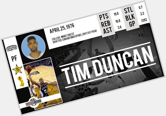 Happy Birthday Tim Duncan   