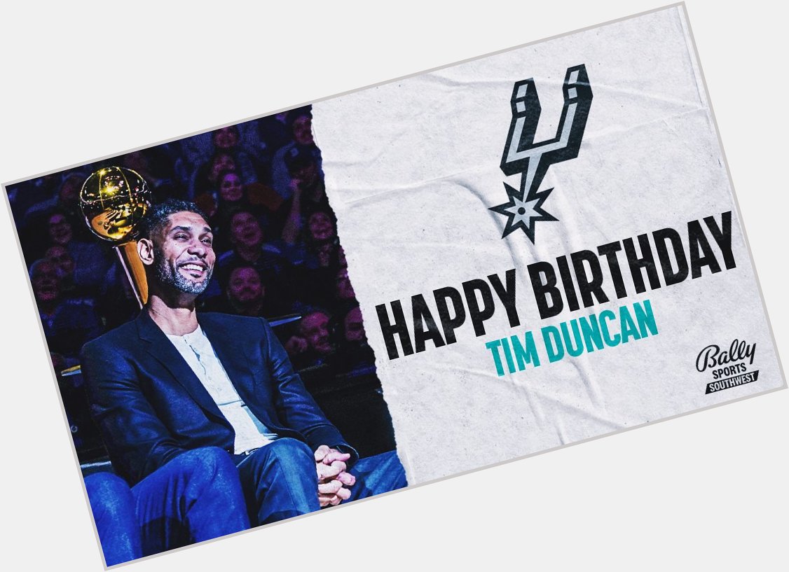 A legend was born 45 years ago today.

Happy Birthday, Tim Duncan!  