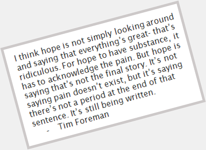 Happy Birthday to Tim Foreman! 
