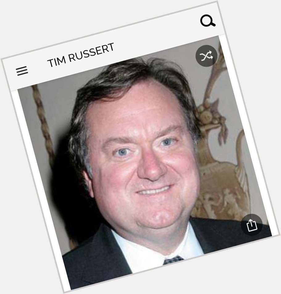 Happy birthday to this great journalist.  Happy birthday to Tim Russert 