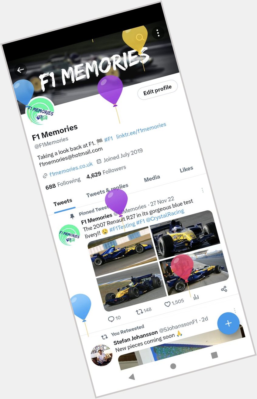 Happy Balloon day to me!! And also a big happy birthday to Timo Glock!! 