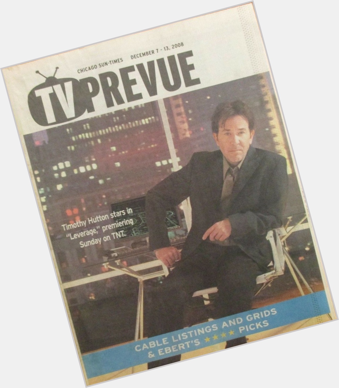 Happy Birthday to Timothy Hutton, born on this date in 1960.
Chicago Sun-Times TV Prevue.  December 7-13, 2008 