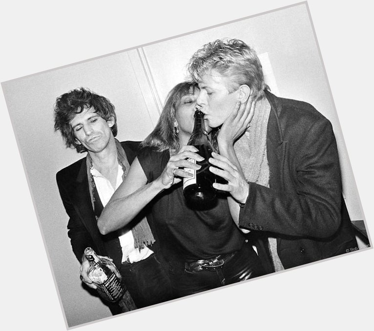 Happy birthday Tina!
Keith Richards, Tina Turner, and David Bowie in 1983 