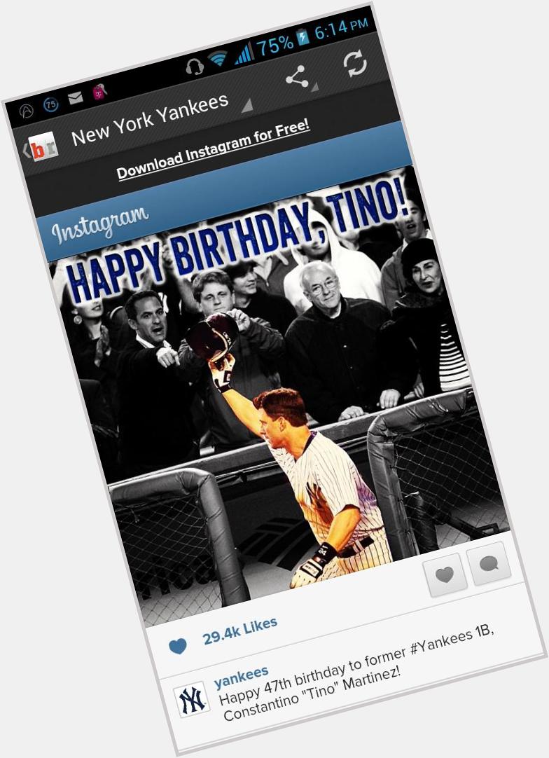 Happy birthday to one hell of a clutch Yankee, Tino Martinez... 47 years young..  