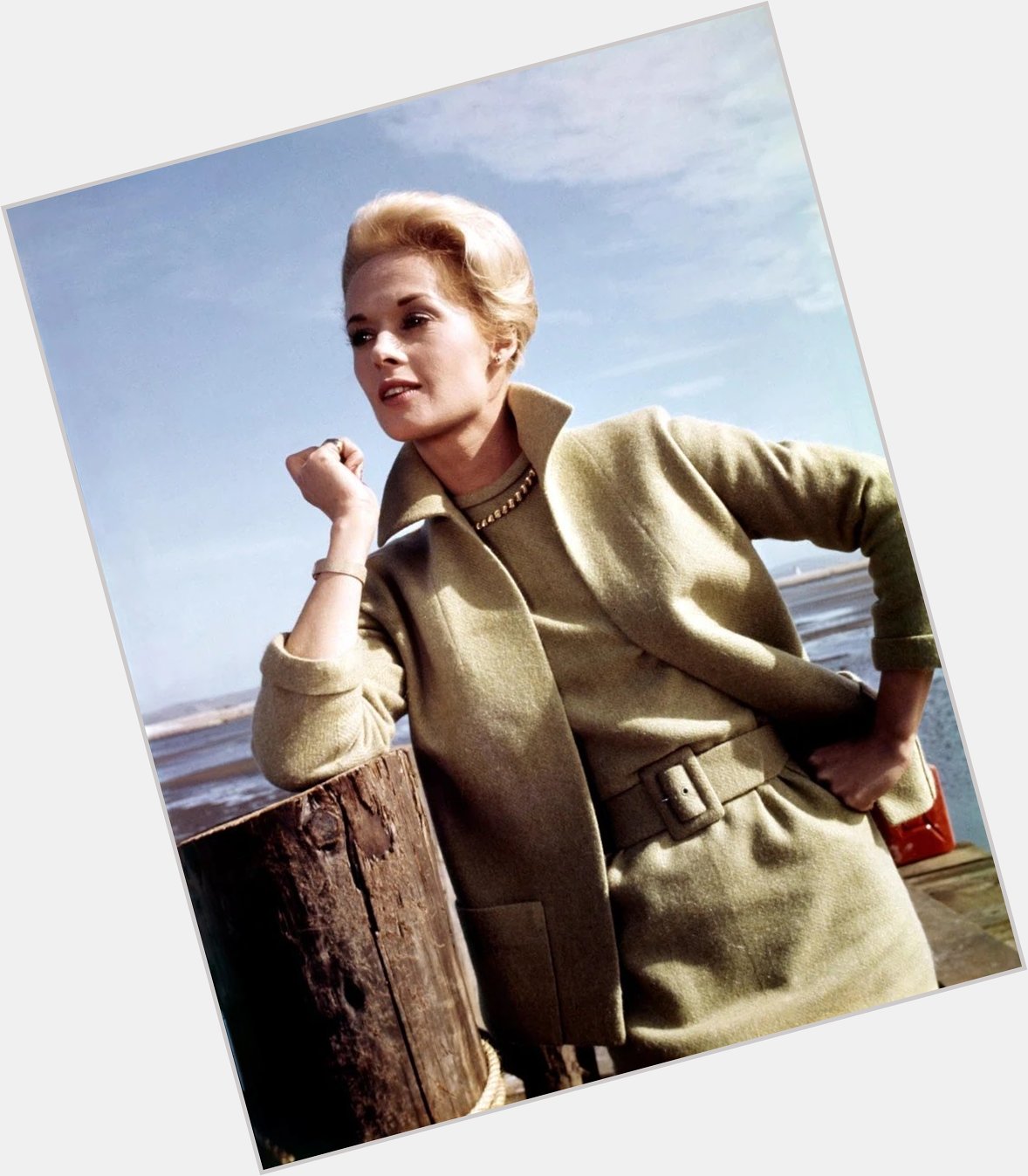 Happy Tippi Hedren s birthday to all who celebrate (how I adore the iconic Edith Head designed eau de nil suit) 