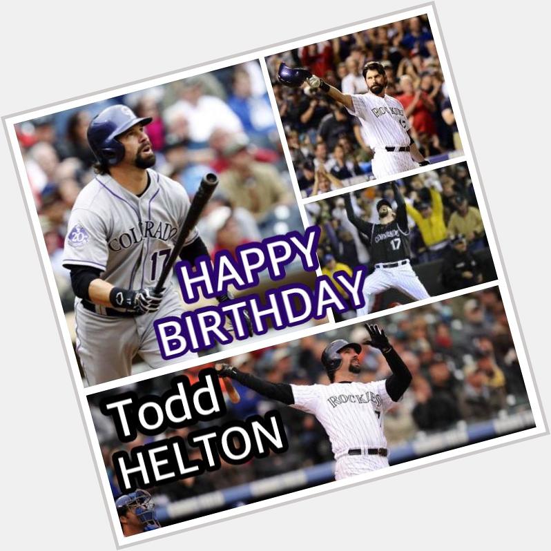 HAPPY BIRTHDAY TO LEGEND TODD HELTON!! 
Miss watching you play!   