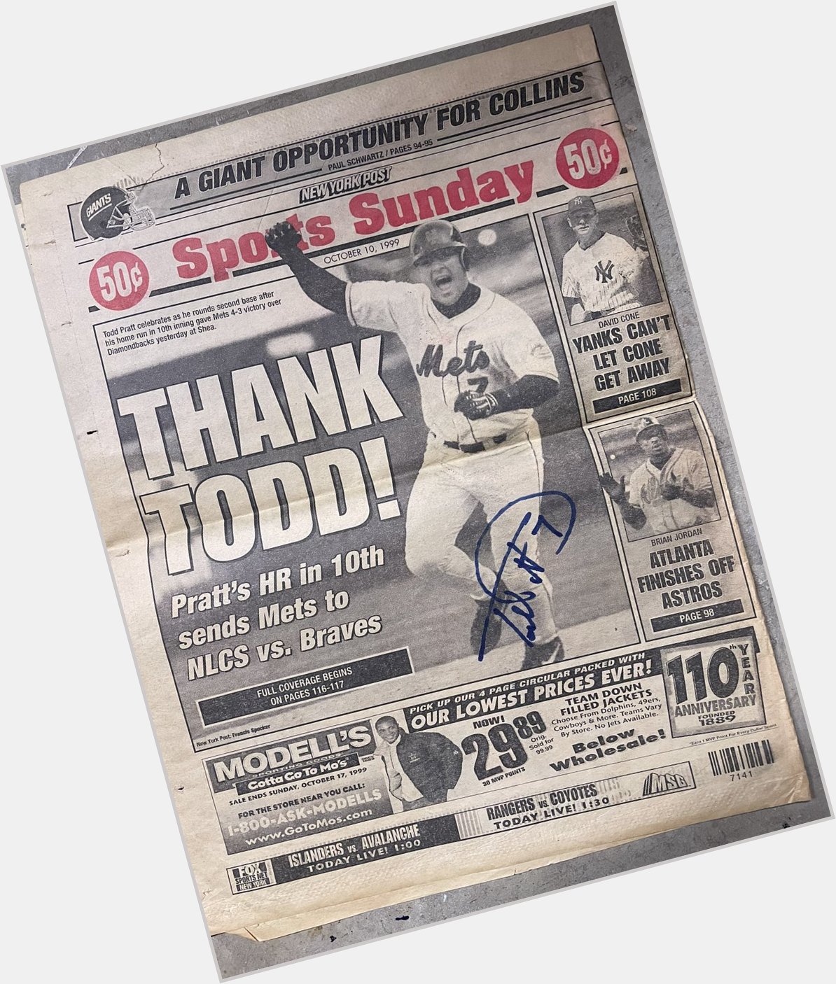 Happy Birthday to Todd Pratt. Thanks for one of the greatest moments in Mets history!  