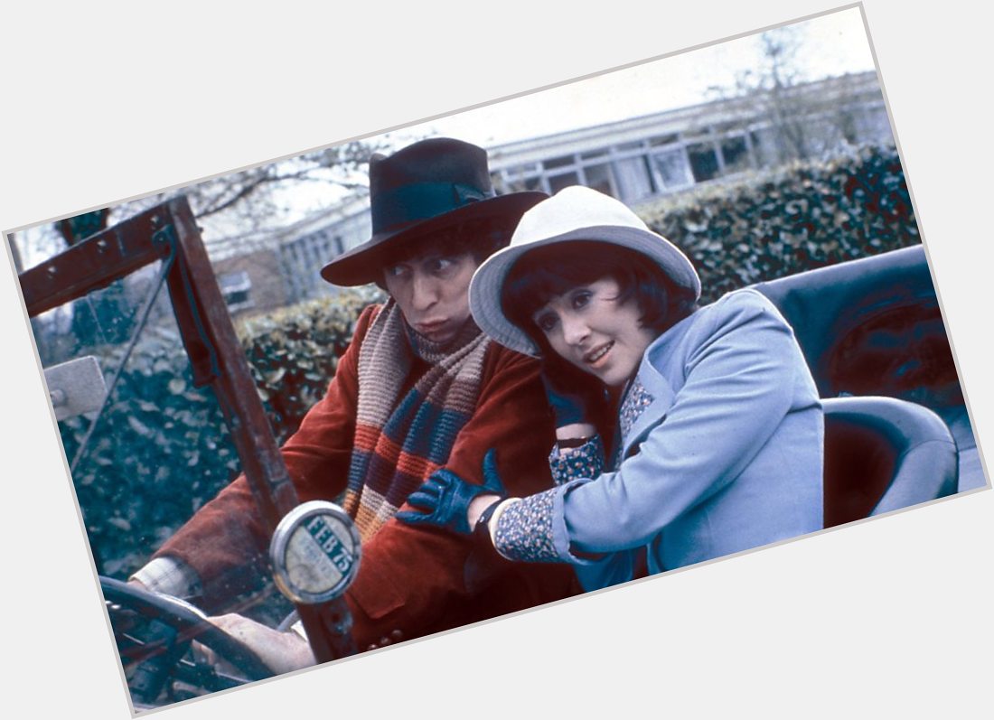 Publicity photo of Tom Baker and Elisabeth Sladen for the TV series DOCTOR WHO   1974.  Happy birthday Mr. Baker. 