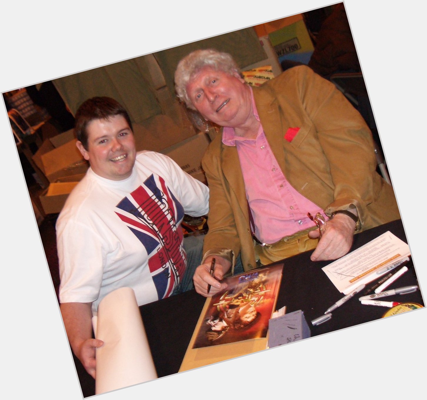 The wonderful Tom Baker and I in 2005. Happy birthday, Tom, you lovely chap. 