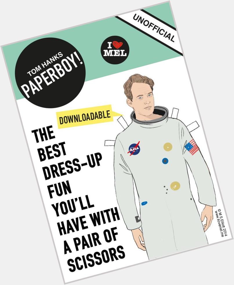 HAPPY BIRTHDAY TOM HANKS! To celebrate, you can have my paper doll for just 99p  