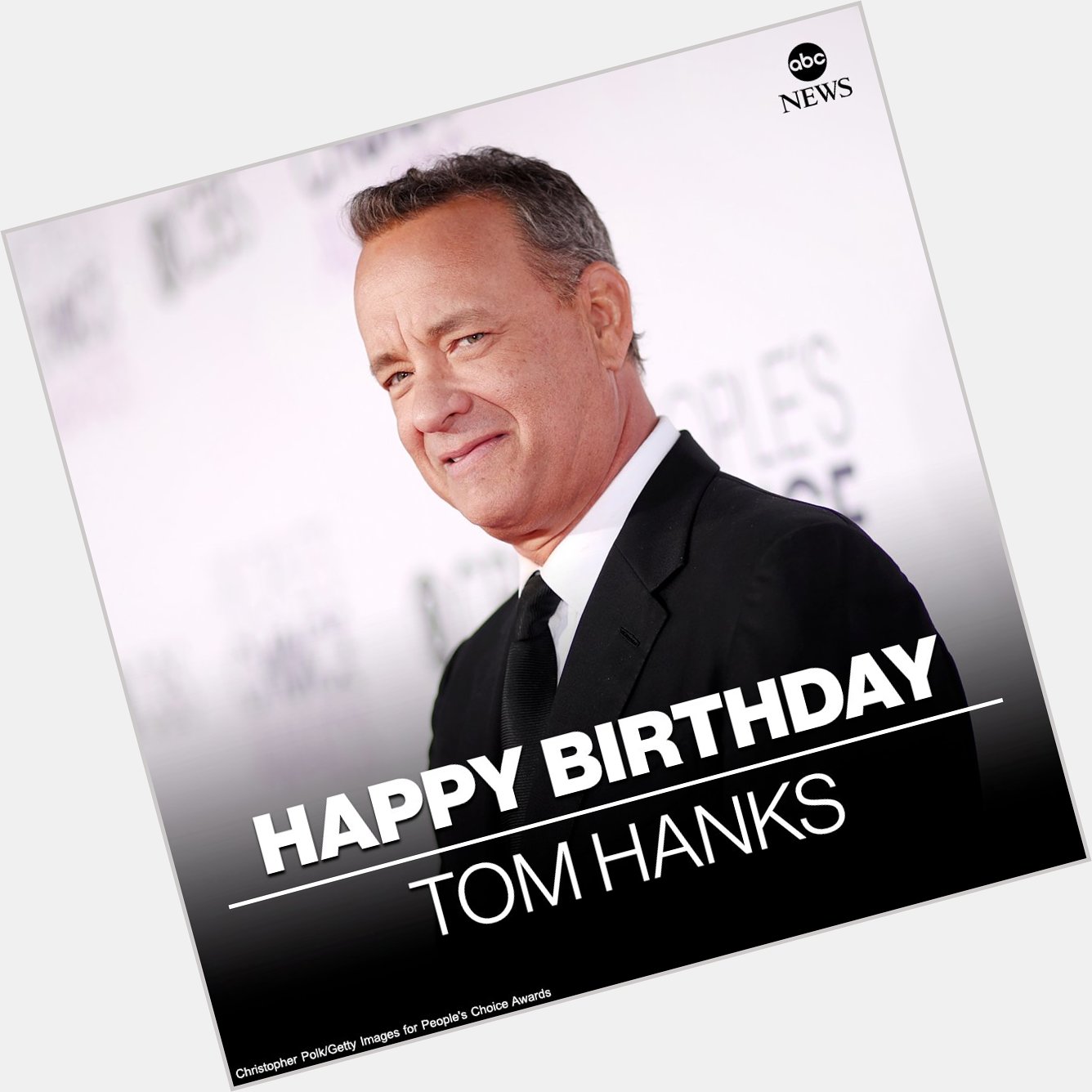 HAPPY BIRTHDAY: Actor Tom Hanks is 65 today.  
