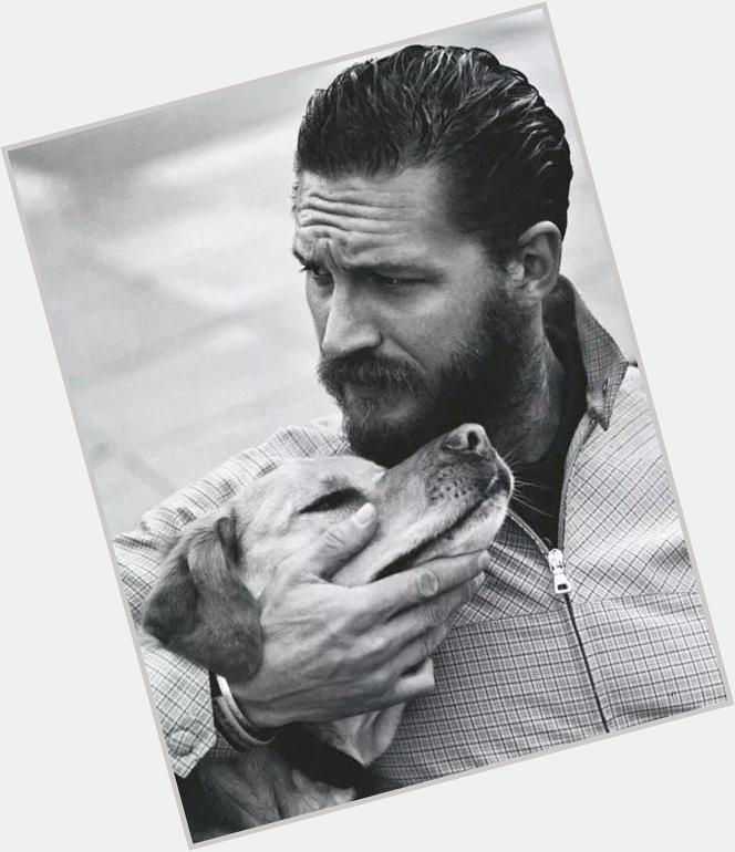 Blessing the tl with Tom Hardy & his dog 
Happy birthday, Legend 