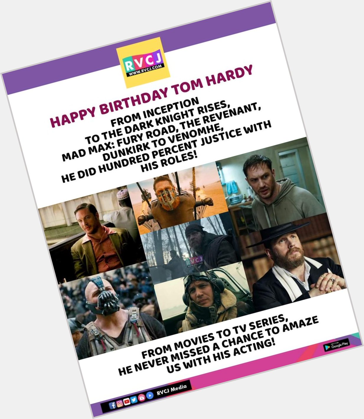 Happy Birthday Tom Hardy         