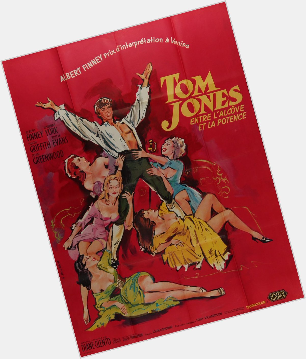 Happy Birthday Albert Finney - TOM JONES - 1963 - French release poster 
