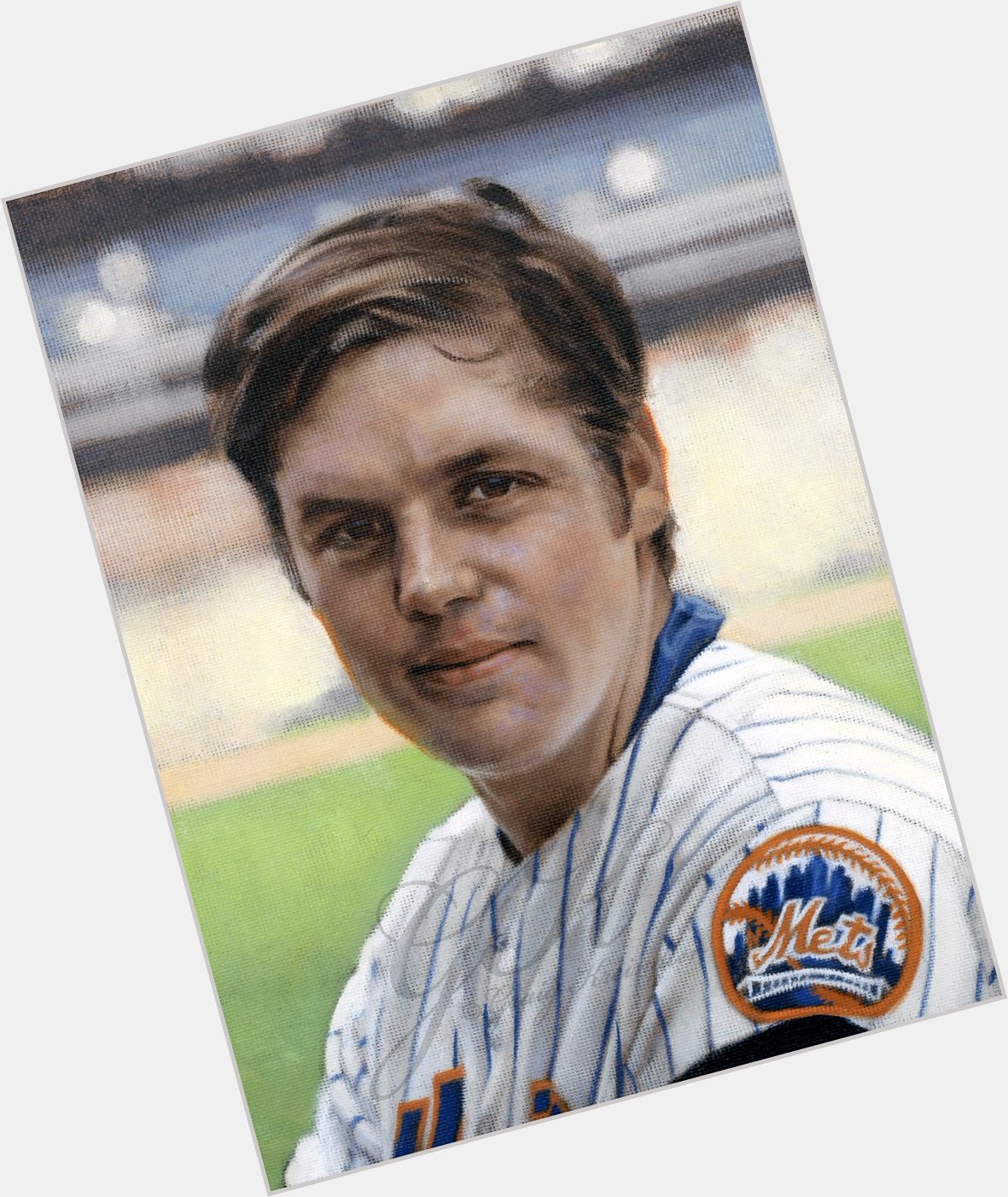 Happy 75th birthday to the great Tom Seaver! Here\s a painting of the man I did for pictured in 1972. 
