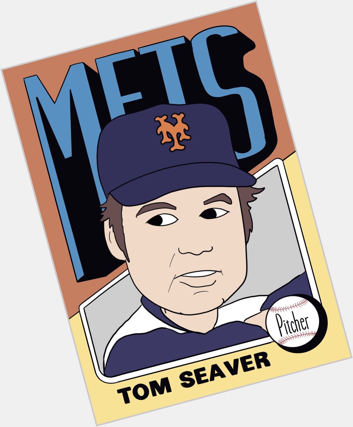 Happy Birthday to the late, great Tom Seaver! (A new drawing and an old one.) 