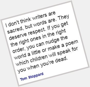 Happy 80th Birthday, Tom Stoppard  