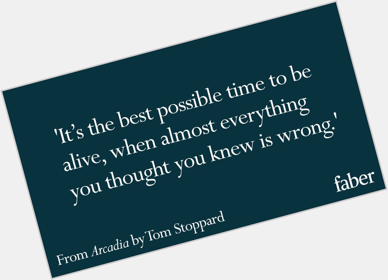 Happy birthday to Tom Stoppard, born in 1937 
