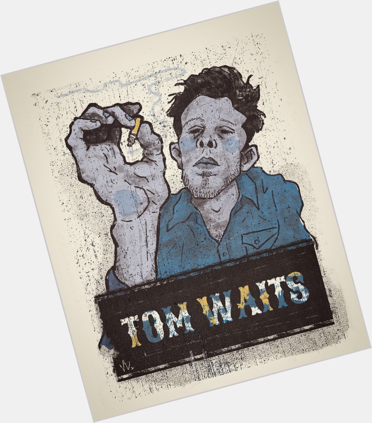 A heartfelt happy birthday to Mr. Tom Waits. May your day be full of hotels and whiskey and sad-luck dames. 