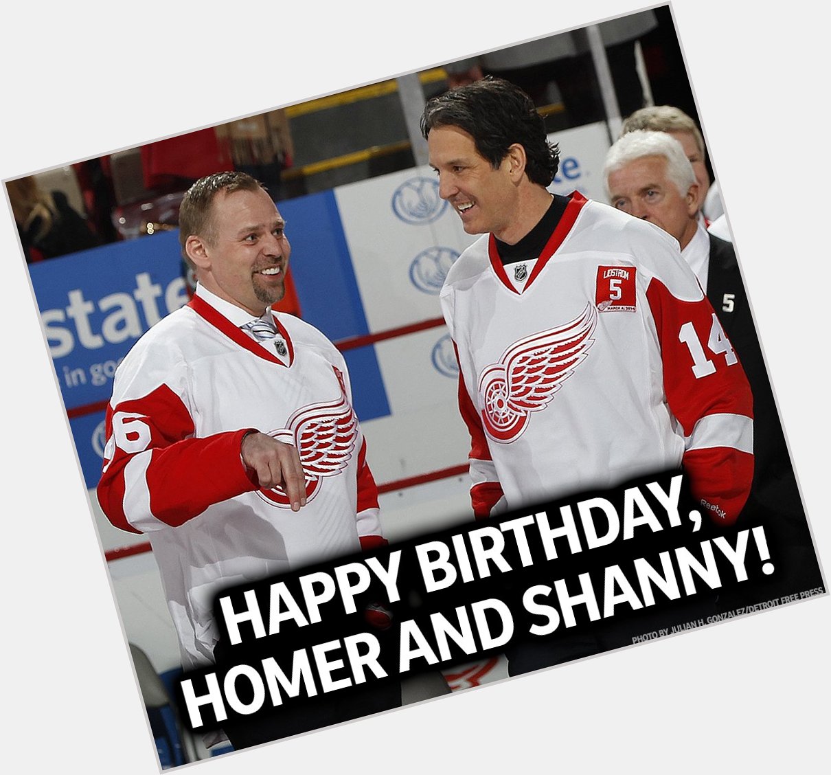 Happy birthday to legends Tomas Holmstrom and Brendan Shanahan! They turn 45 and 49 today. 