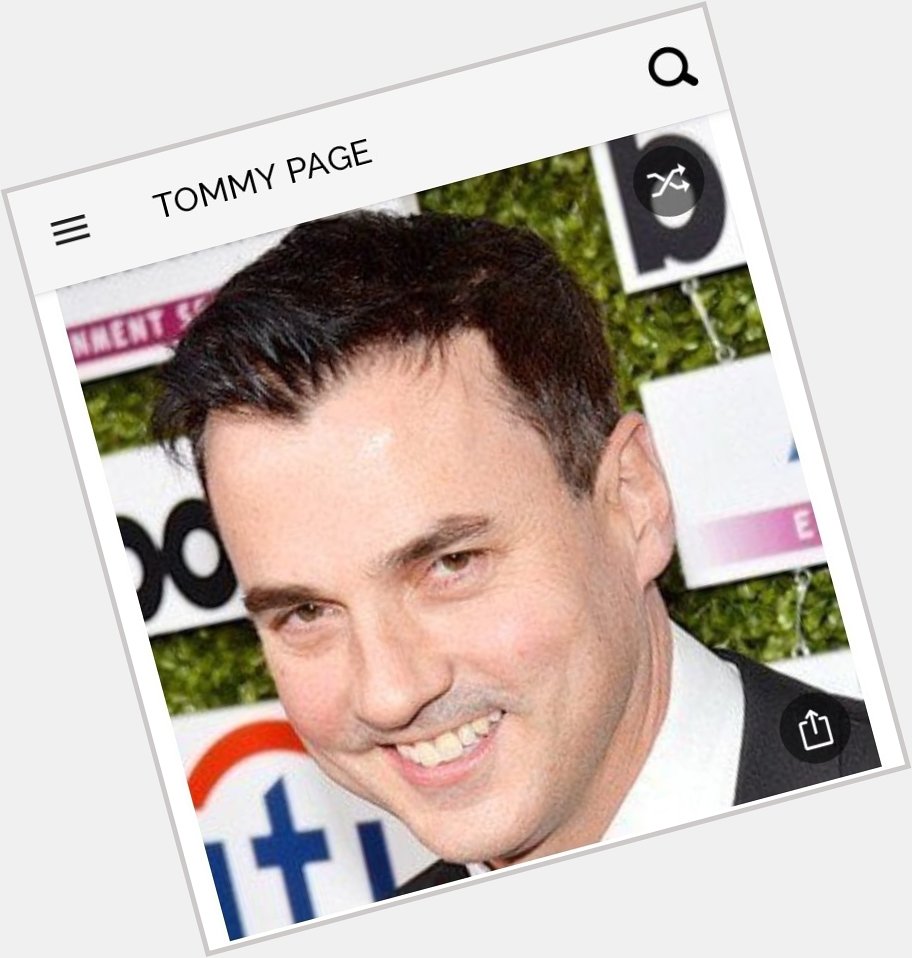 Happy birthday to this great singer.  Happy birthday to Tommy Page 