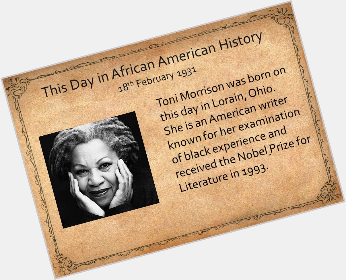 Happy Birthday Toni Morrison! 