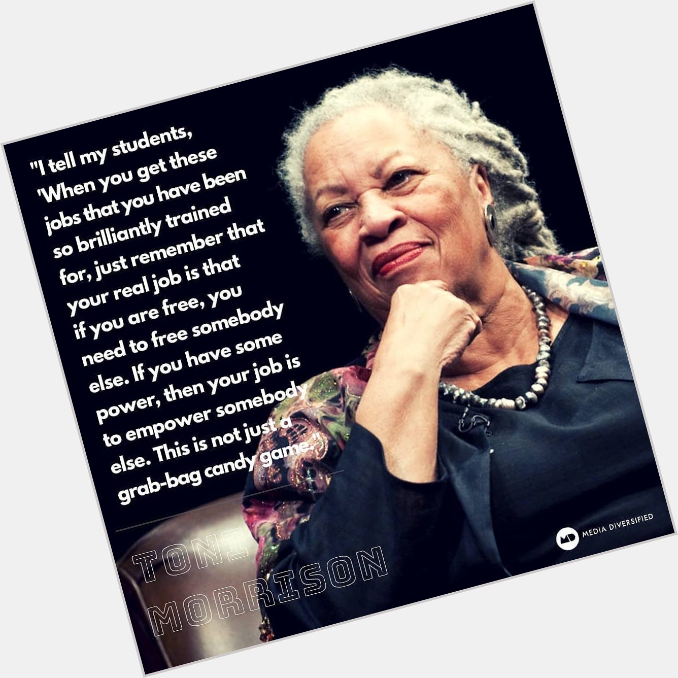 Happy birthday, Toni Morrison. Photo via 