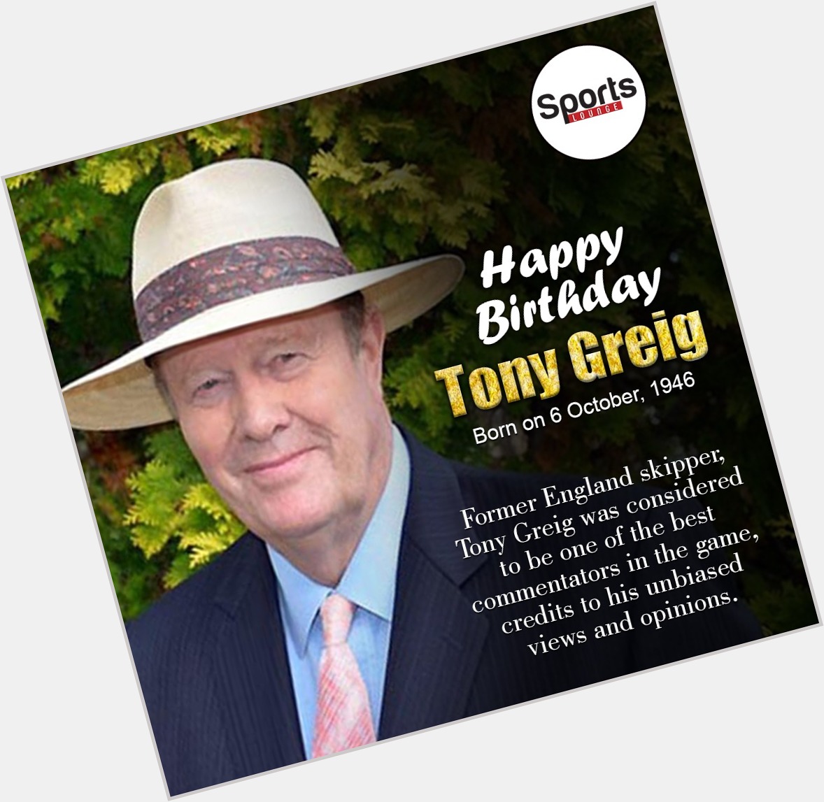 Happy Birthday Tony Greig     