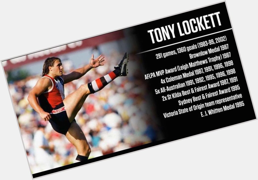 Happy birthday Tony Lockett turning 54 today, have a wonderful day my friend      