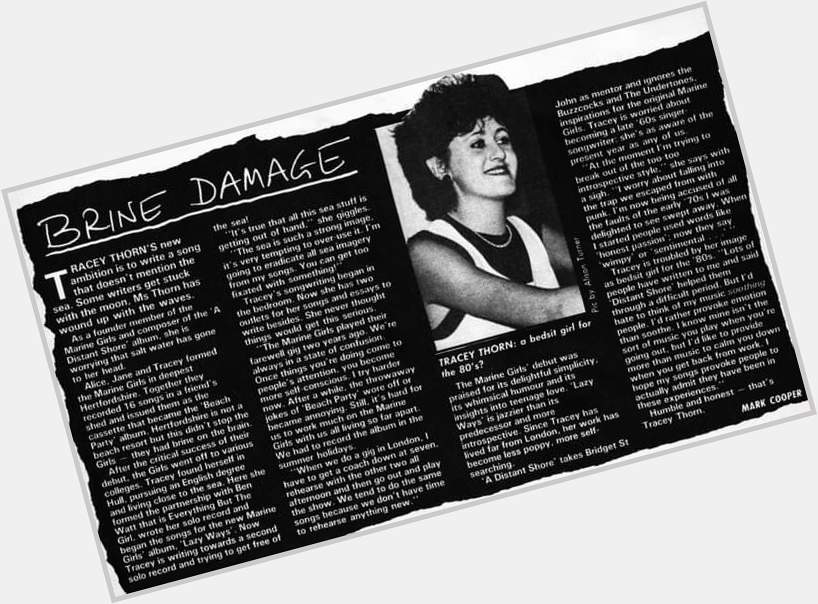 Happy birthday Tracey x

article from Record Mirror, 1983.  
