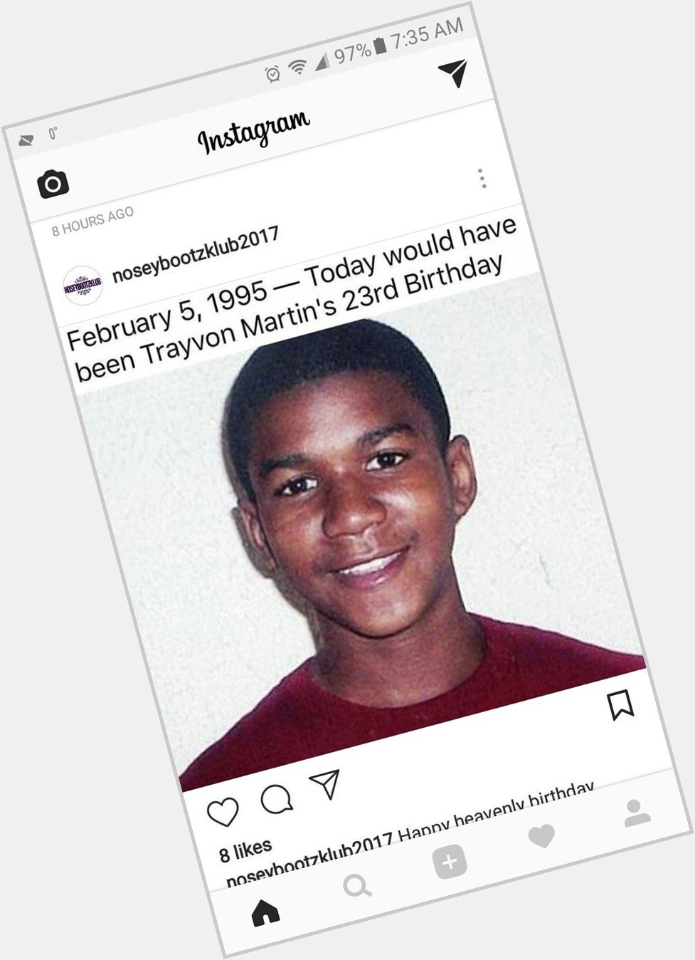 Happy birthday 23th birthday to Trayvon Martin 