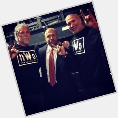 Triple H posted the following from last night during RAW:

"The Kliq backstage at Happy Birthday, Hulk. 