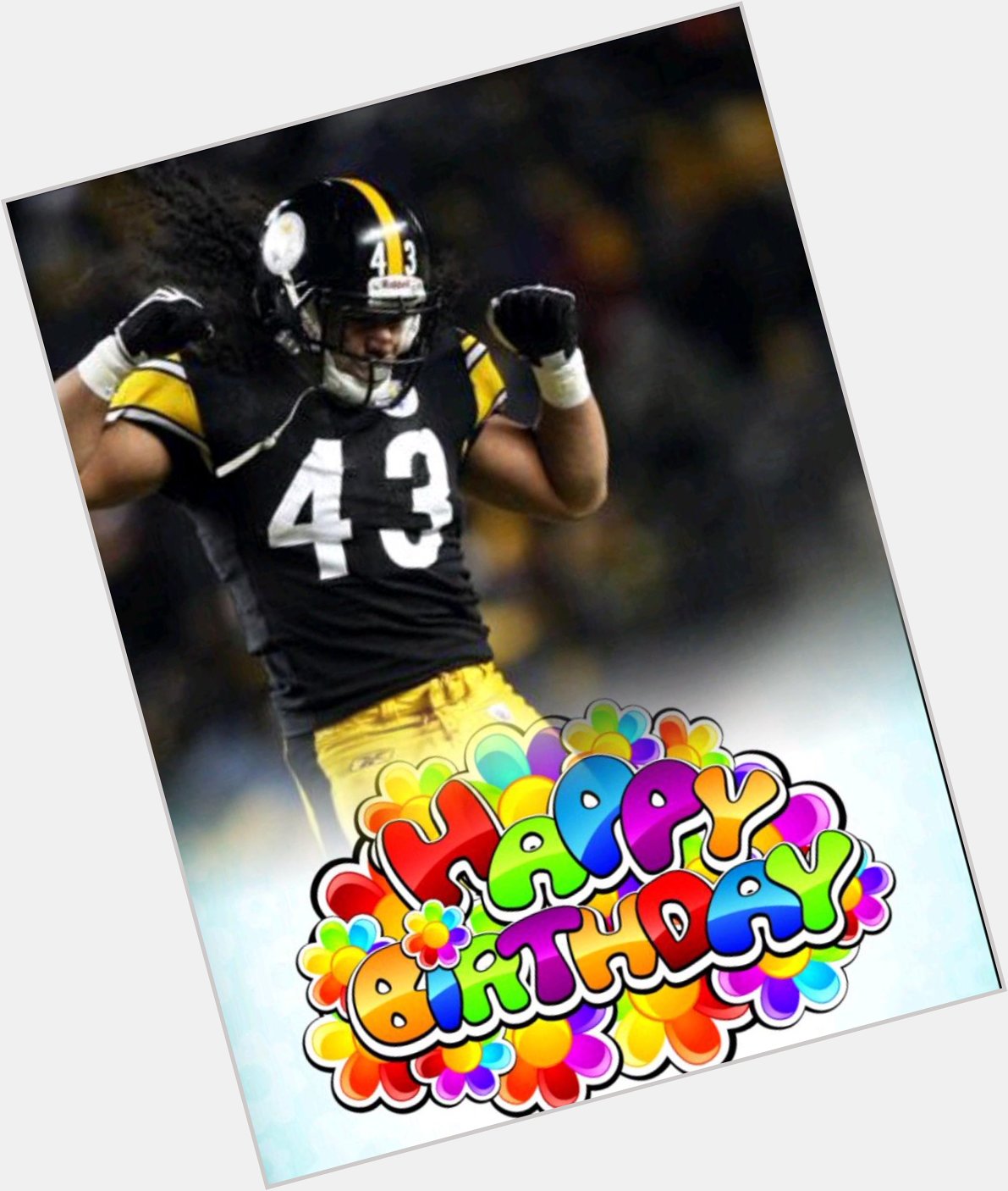 Happy Birthday to recently retired Troy Polamalu! Over his career he won two Super Bowls and went to eight Pro Bowls. 