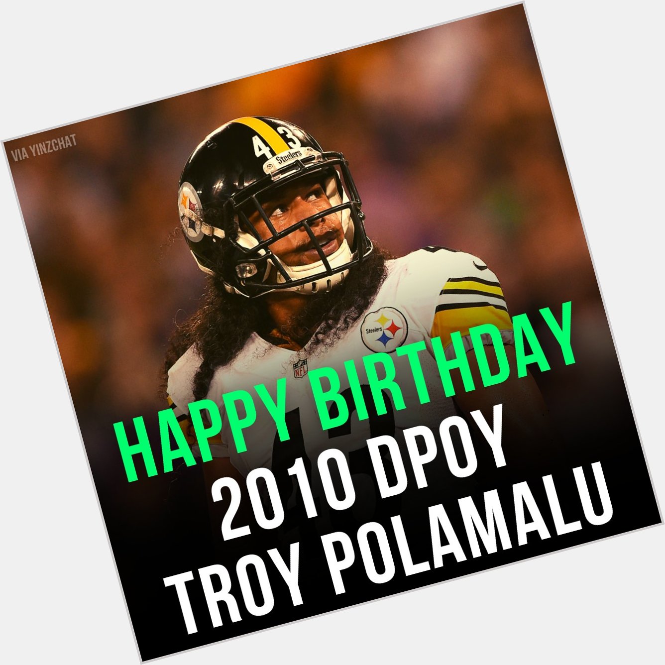 Happy Birthday to former 2010 Defensive Player of the Year Troy Polamalu. | 