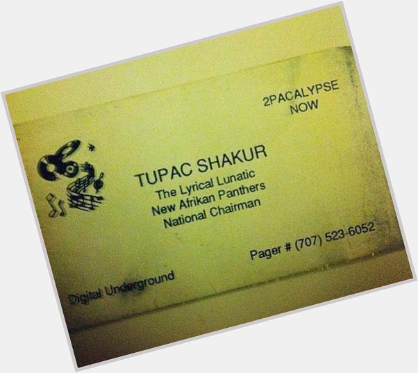 Happy Birthday, Tupac Shakur! Here\s his first business card. 