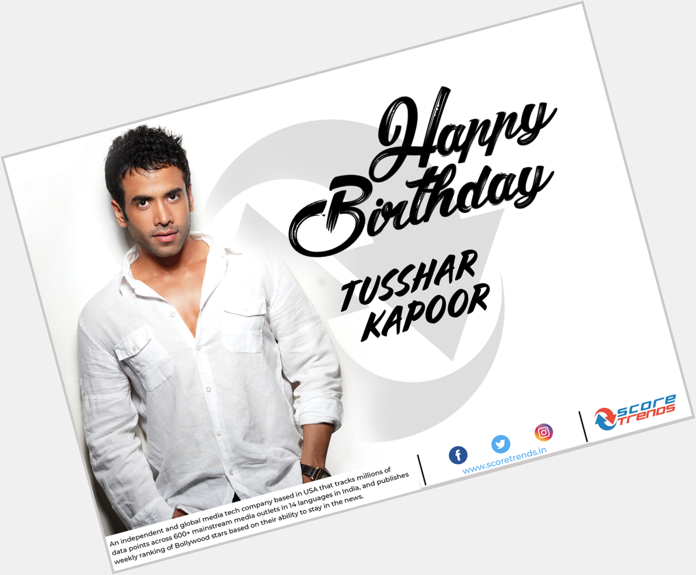 Score Trends wishes Tusshar Kapoor a Happy Birthday!! 