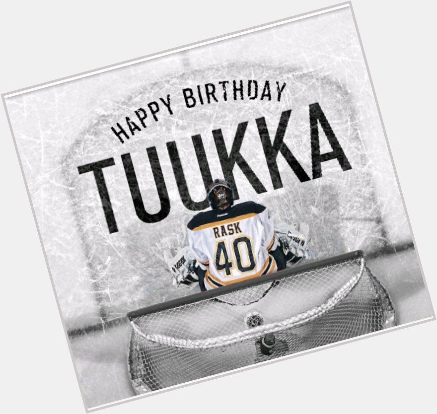 Happy 31st birthday to Bruins goalie Tuukka Rask 