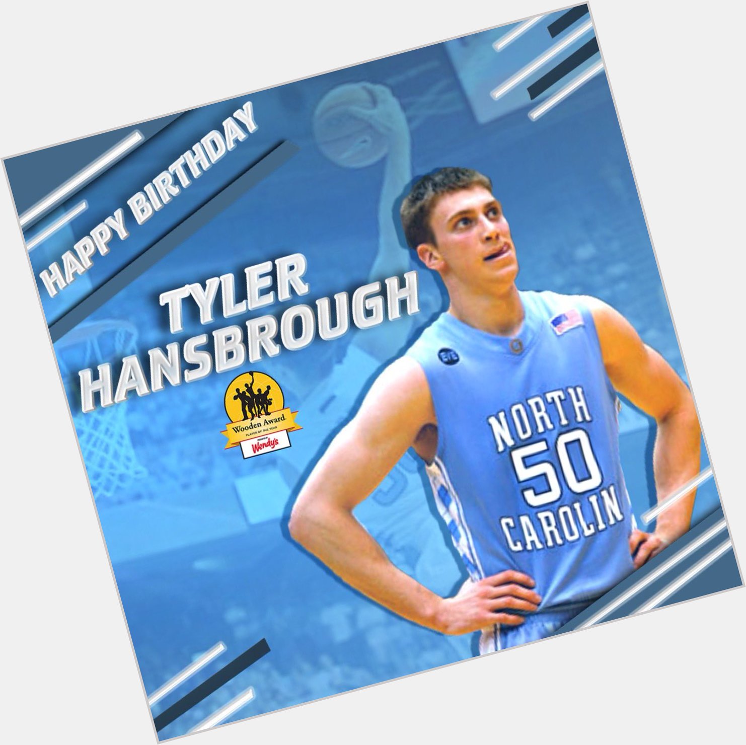 Happy Birthday to 2008 Wooden Award presented by winner Tyler Hansbrough  of 