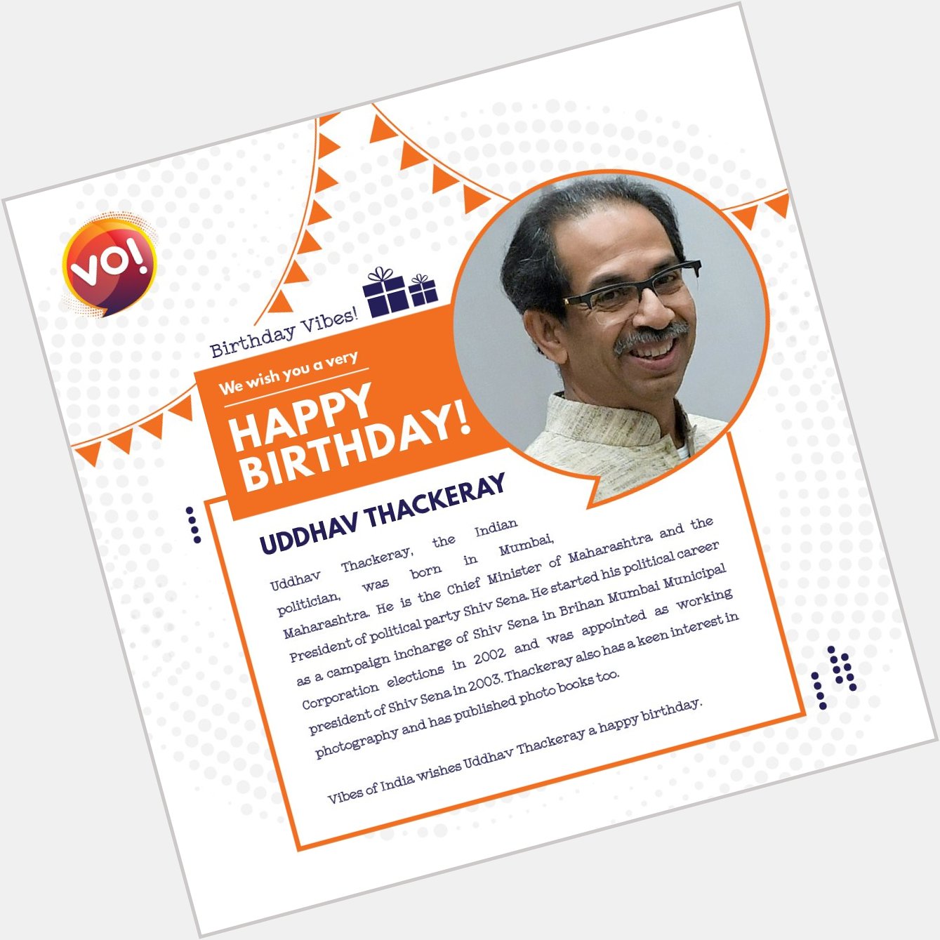 Happy Birthday, Shri Uddhav Thackeray 