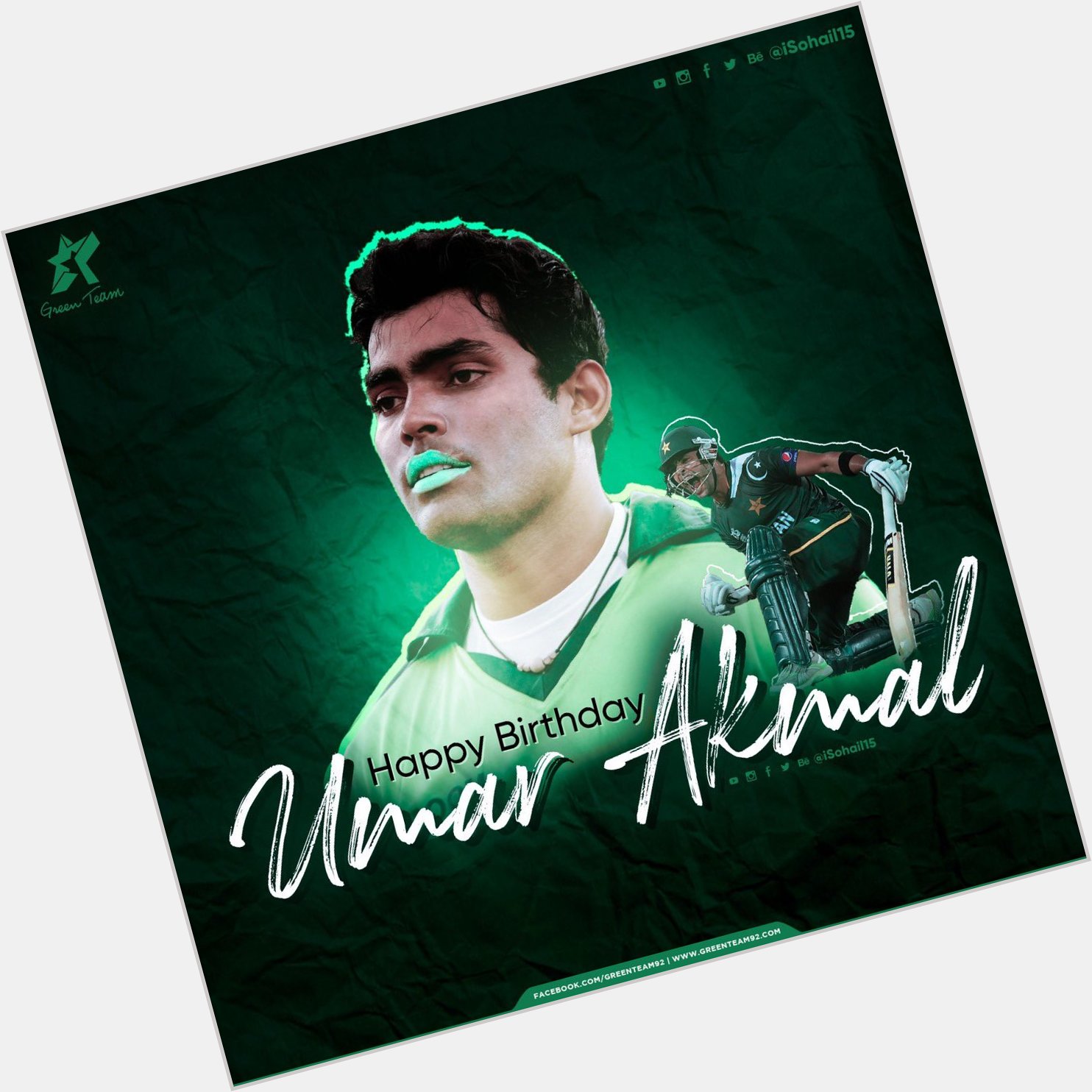 Happy Birthday Umar Akmal, he played 16 Test, 121 ODIs and 84 T20Is for Pakistan! 