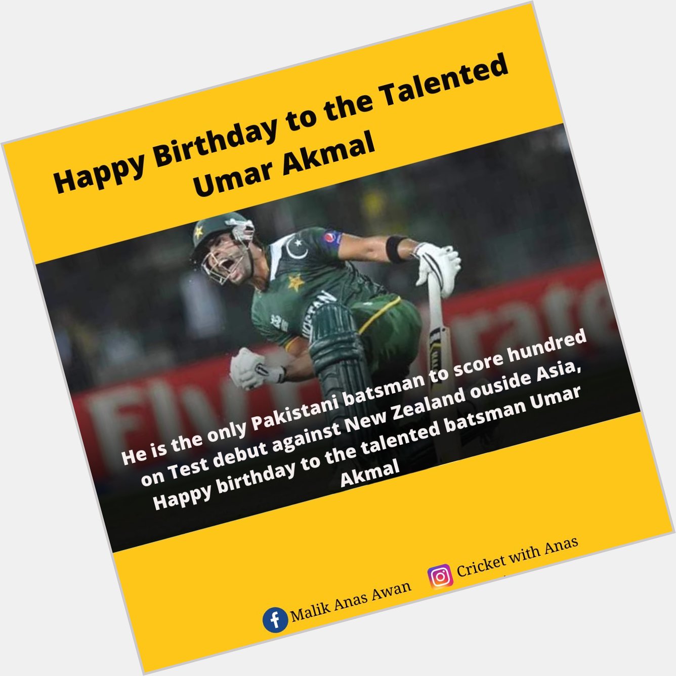 Happy Birthday to the Talented Umar Akmal   