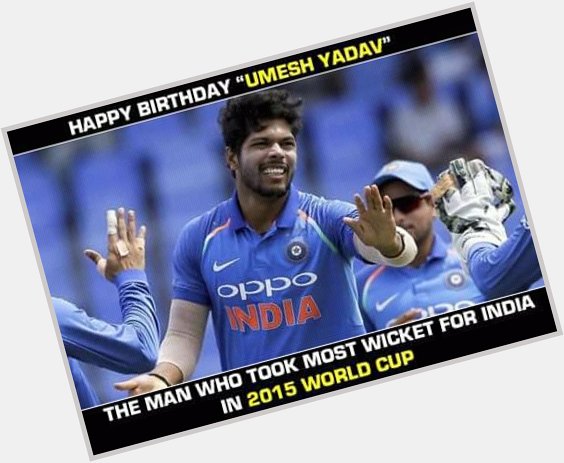 Happy birthday Umesh Yadav
God bless you and all the best for the years ahead.  