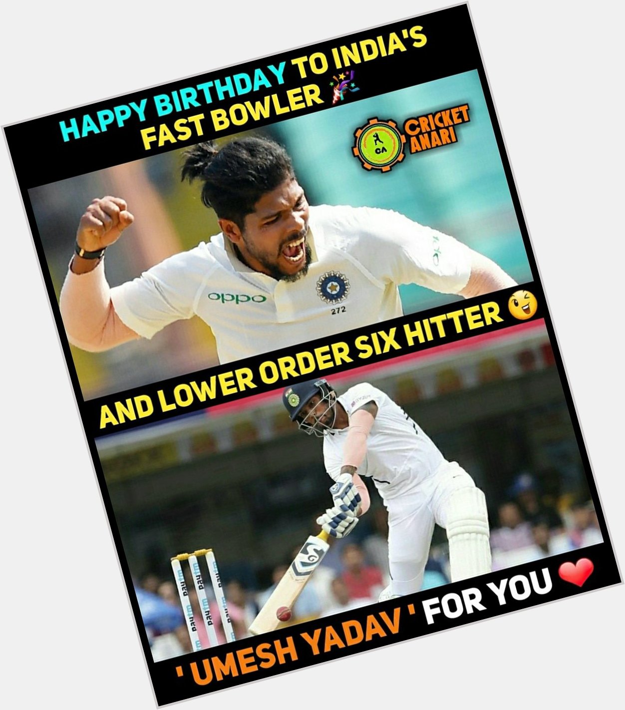 Happy birthday Umesh Yadav    