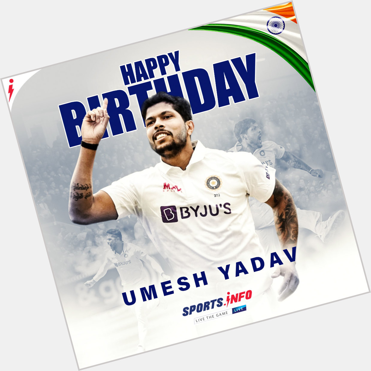 Happy birthday to the India\s speedster Umesh Yadav.     