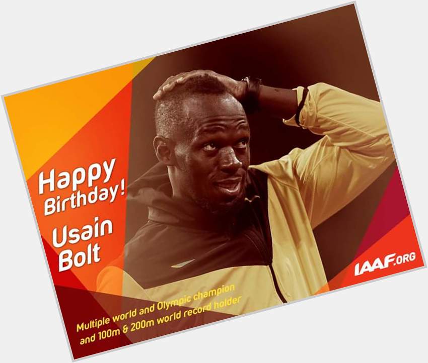 Happy Birthday to the one and only multiple World and Olympic Champion, 100m and 200m world record holder Usain Bolt 