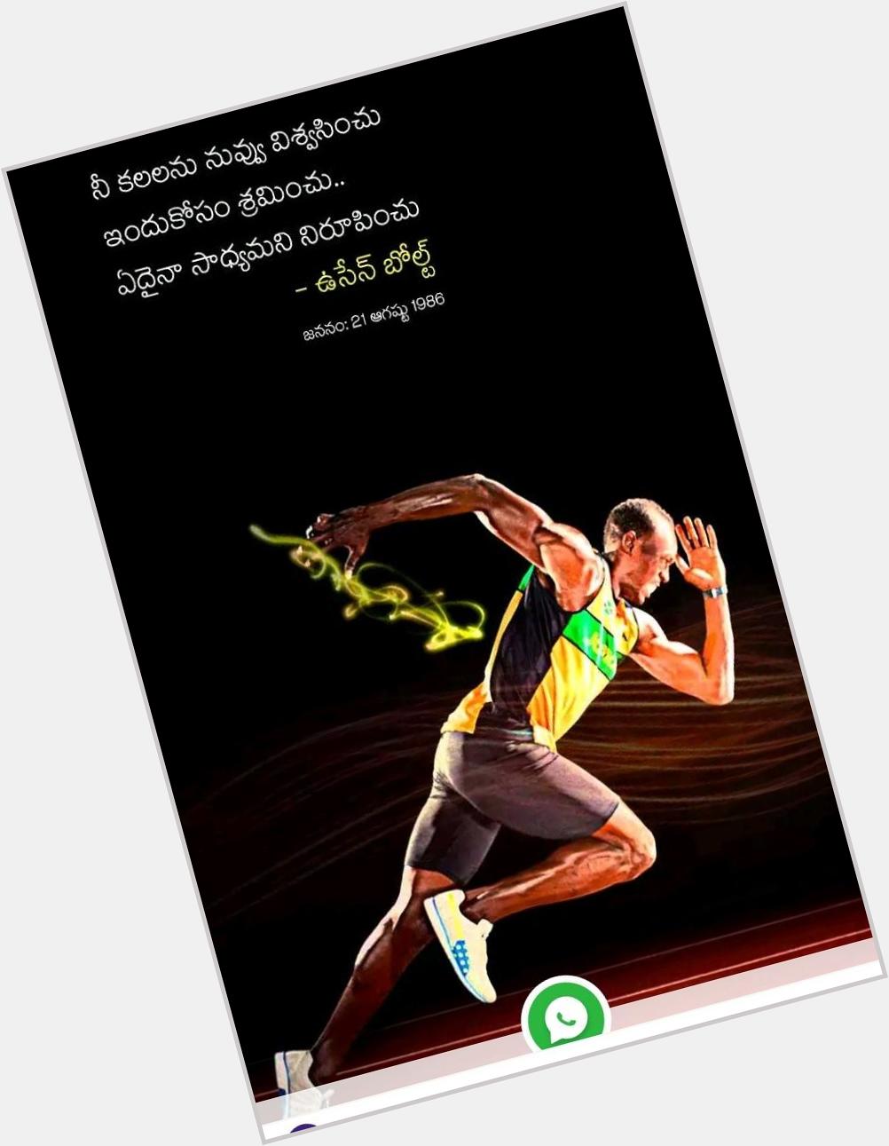 Happy birthday, Usain Bolt!  World fastest runner in best in the world . 